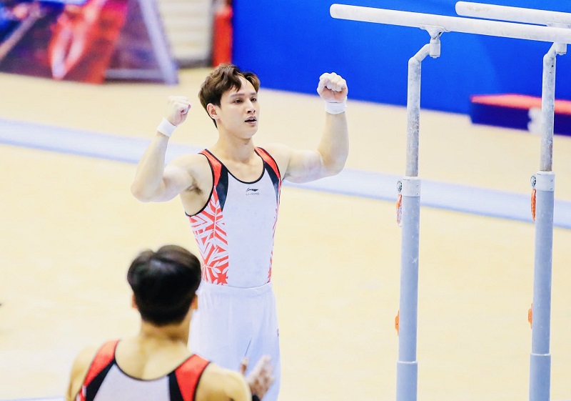 Dinh Phuong Thanh la van dong vien ky cuu cua tuyen the duc dung cu Viet Nam, tung tham du nhieu ky SEA Games. Anh: Minh Dan