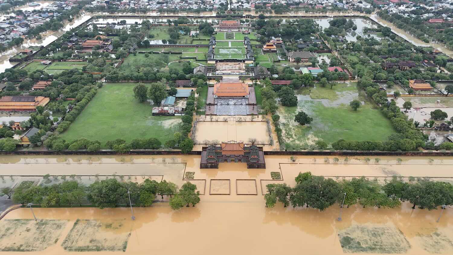 El sitio historico de Hue inundado por las inundaciones. Foto: Phuc Dat