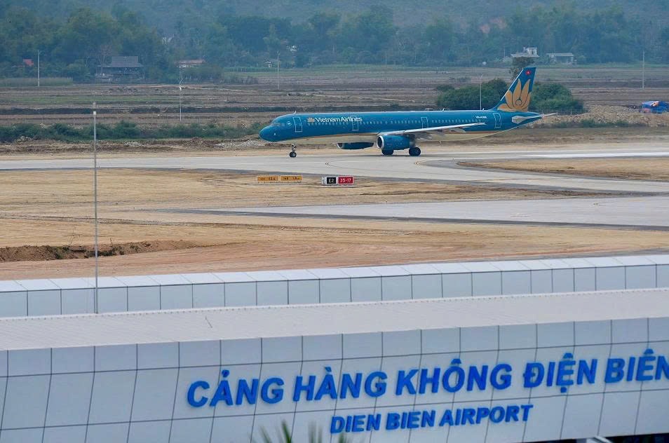 Duong bay TP.HCM - Dien Bien duoc khai thac bang tau bay Airbus A321 voi tan suat 2 chuyen vao thu Hai va thu Tu. Anh: Vietnam Airline