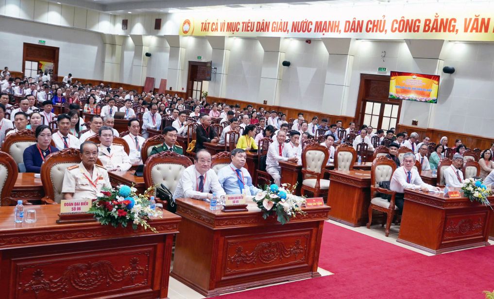 Dai bieu du Dai hoi dai bieu Mat tran To quoc Viet Nam tinh Dong Thap lan thu I, nhiem ky 2025-2030. Anh: Viet Tien