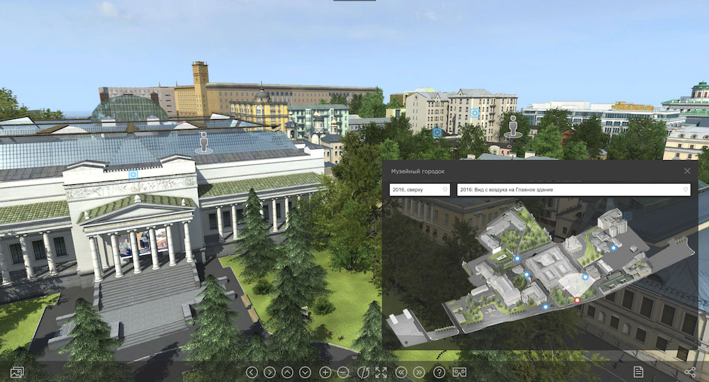 Bảo tàng Pushkin phát triển mô hình tour thực tế ảo để công chúng tham quan trực tuyến các không gian trưng bày, hiện vật... Ảnh: Bảo tàng Pushkin