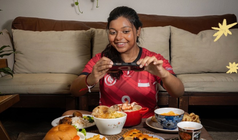 Sasmithaa Manoは、SEA Games 33に参加するシンガポールのカバディアスリートです。写真:ビデオカット