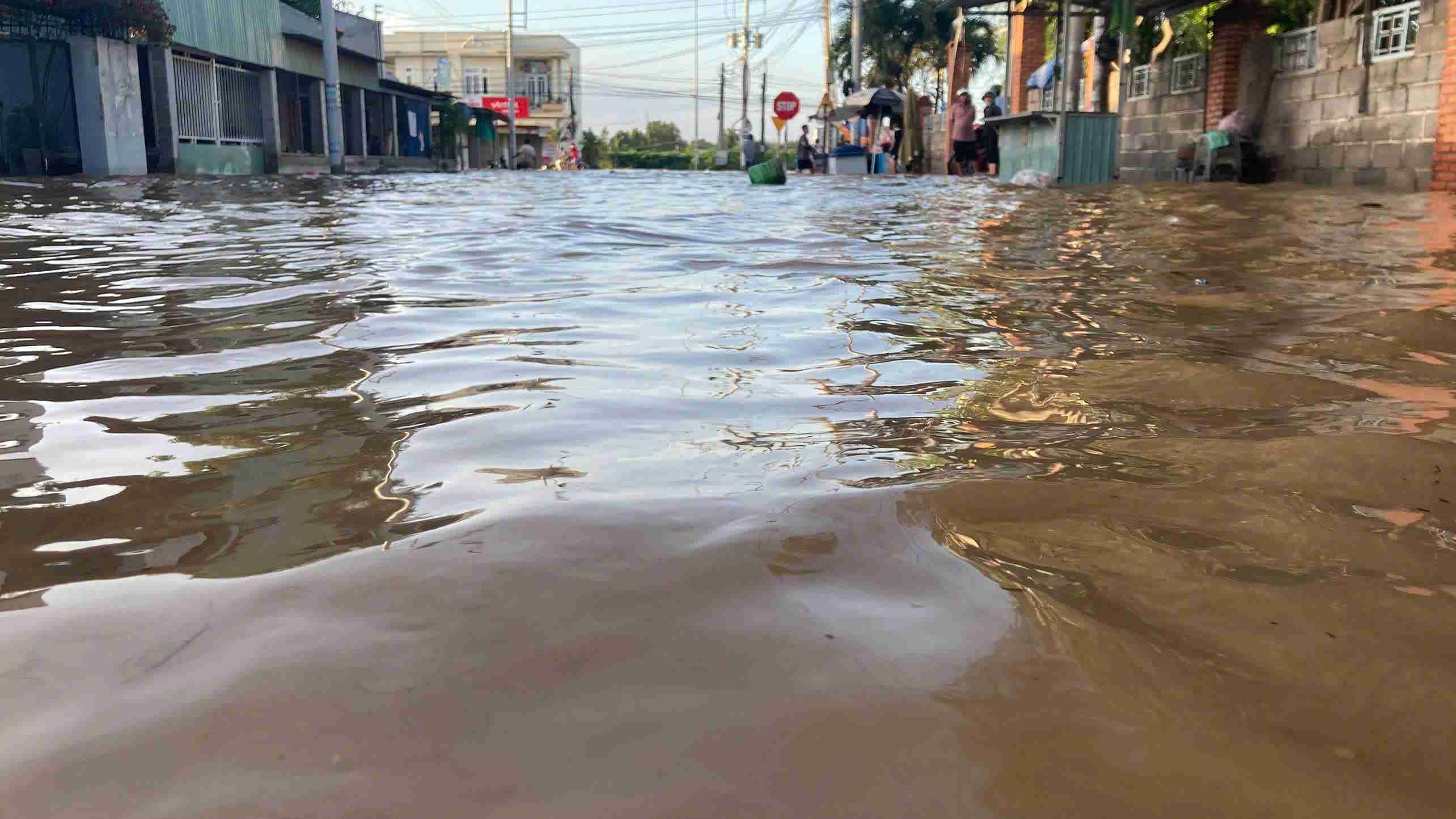 Troi khong mua, nhung sang nay tai phuong Ham Thang o phia Dong Nam tinh Lam Dong van ngap nang. Anh: Phuc Khanh