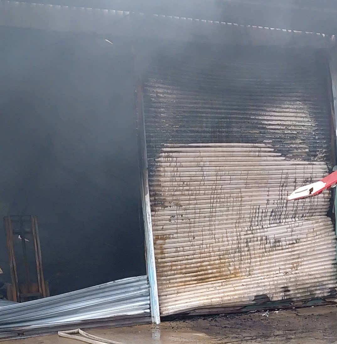 Hien truong vu chay. Anh: Dinh Trong