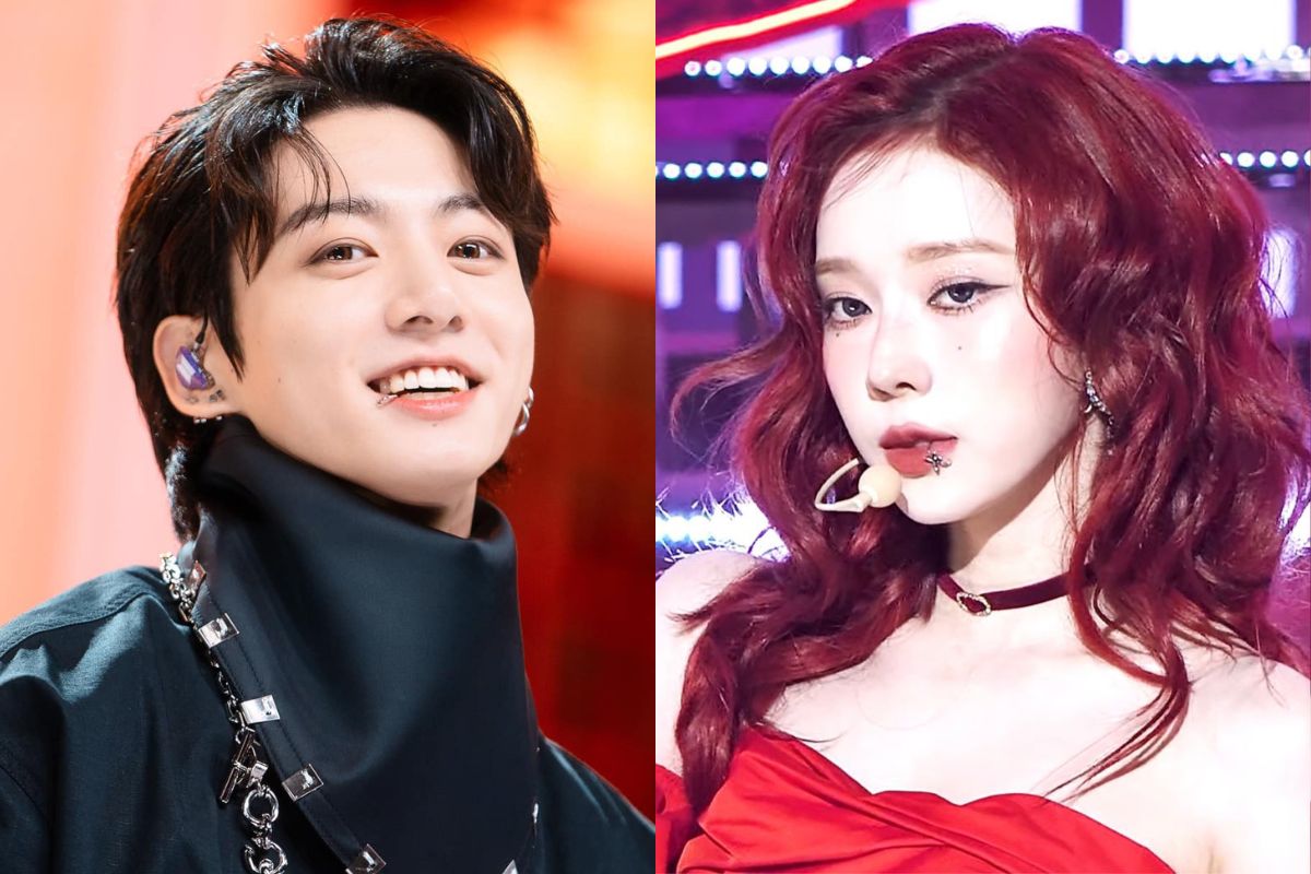 Jungkook (BTS) and Winter (aesap). Photo: cut from video