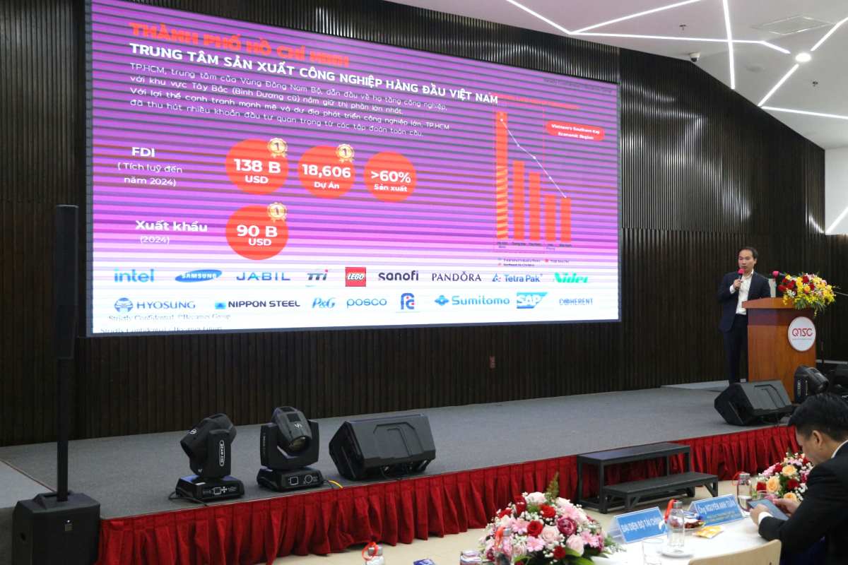 Cac don vi da chia se nhieu tham luan co gia tri tai Hoi thao “Xuc tien dau tu vao Khu Cong nghe so tap trung tai TPHCM”. Anh: Thu Thuy