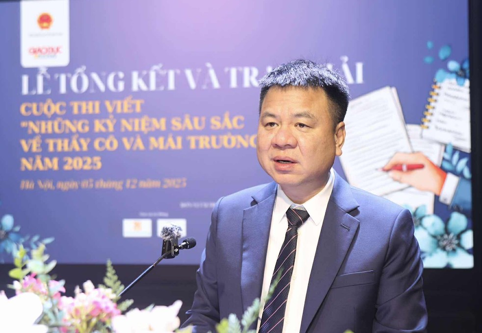 Nha bao Trieu Ngoc Lam - Tong Bien tap Bao Giao duc va Thoi dai, Pho Truong ban thuong truc Ban To chuc Cuoc thi. Anh: BTC 