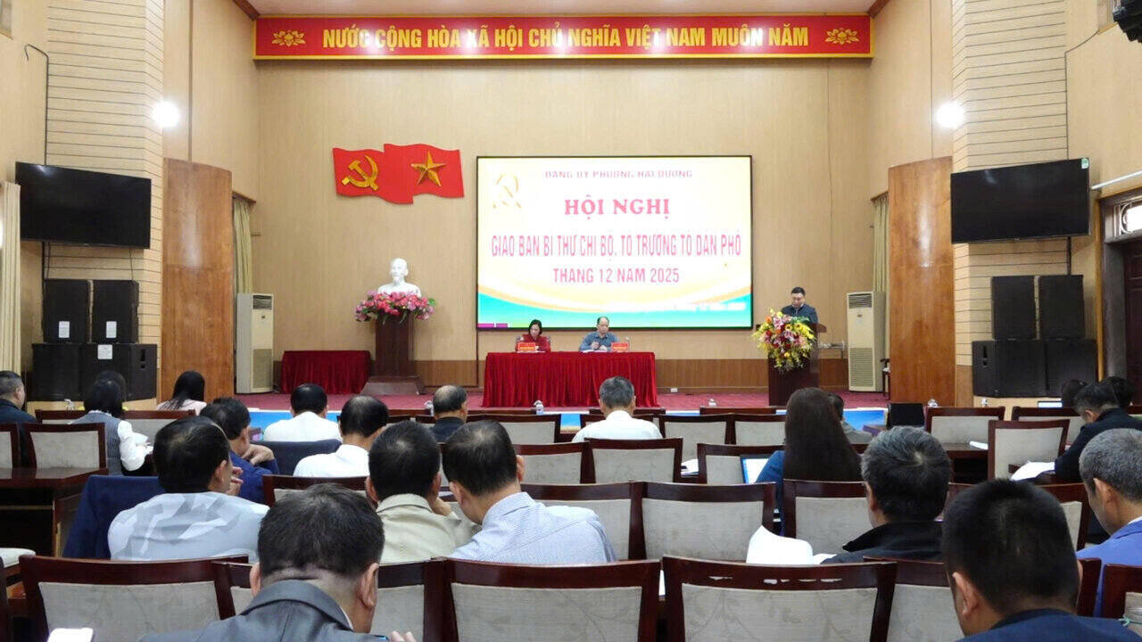 Vista de la conferencia de intercambio de diciembre en el barrio de Hai Duong ciudad de Hai Phong. Foto: Mai Huong