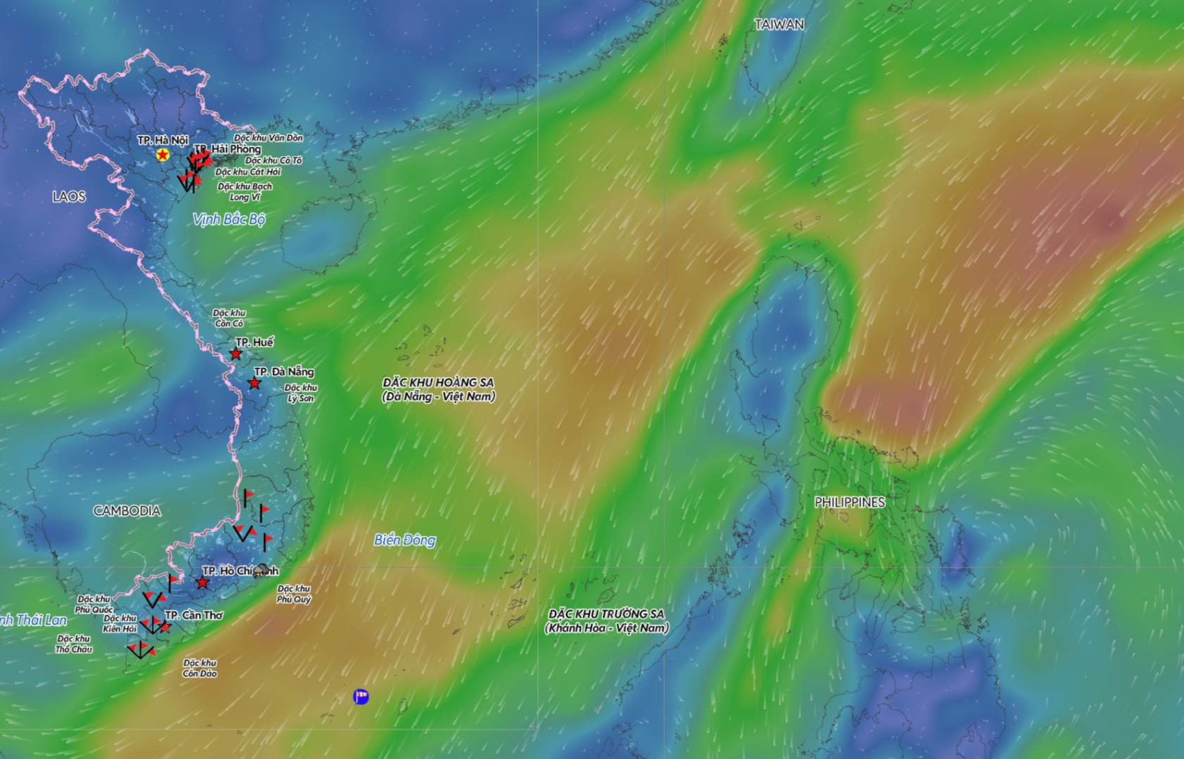 The weather in the North East Sea will be unfavorable, with the northeast wind gusting to level 8 - 9. Source: Vietnam Disaster Monitoring System