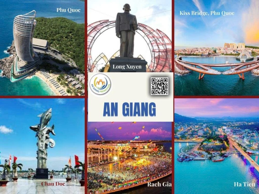 Nhung dia diem noi tieng cua An Giang cung duoc gioi thieu tren Gian hang so de khach hang, doi tac co the truy cap bang viec quet ma QR. Anh: Thien Thanh
