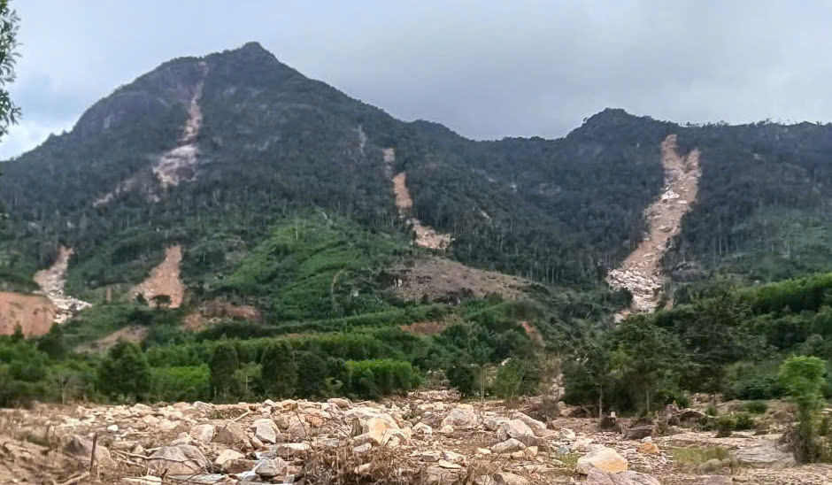 The area at risk of landslides in Yang Mao commune, Dak Lak province. Photo: Thuan Ha