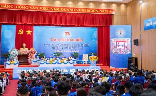 Đại hội đại biểu Đoàn TNCS Hồ Chí Minh TP Đà Nẵng lần thứ I. Ảnh: Mỹ Linh
