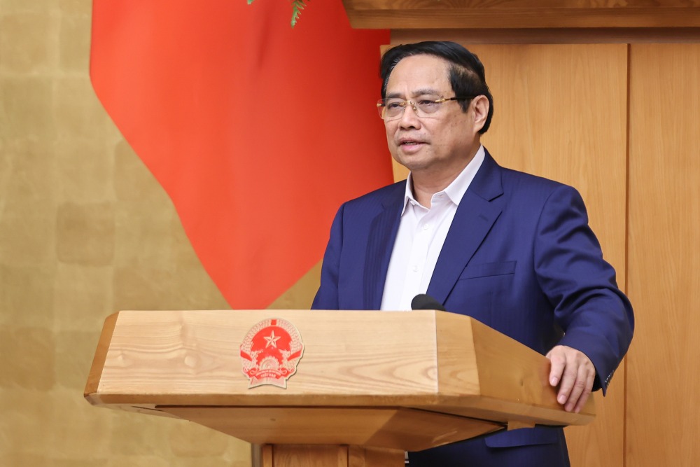 Thu tuong Chinh phu Pham Minh Chinh phat bieu ket luan. Anh: VGP