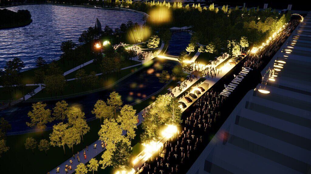 人々はフンイエンのウォーキングストリートの建設に協力して貢献しています。写真: フォーヒエン区