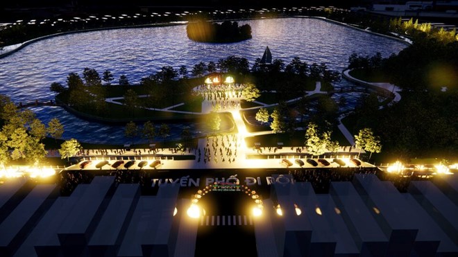 Phường Phố Hiến lên phối cảnh cho tuyến phố đi bộ. Ảnh: Phường Phố Hiến