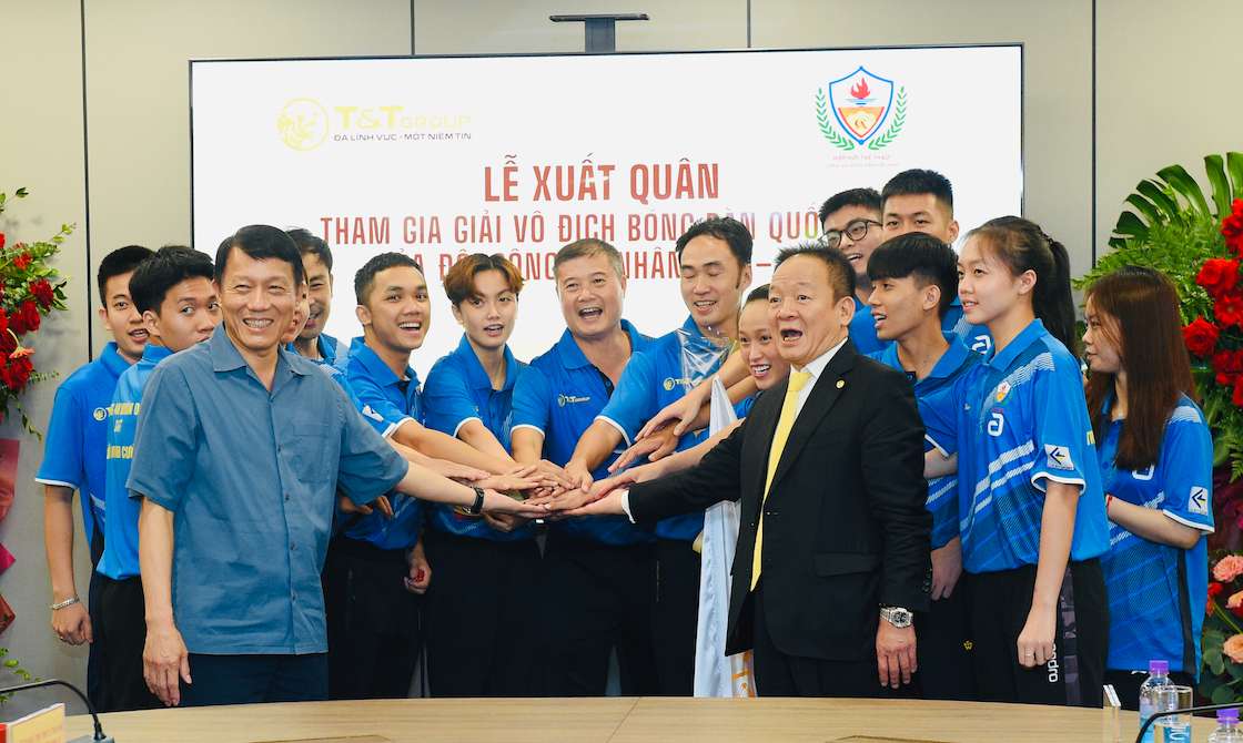 Đội Bóng bàn CAND - T&T ra đời là thành công tiêu biểu của mô hình xã hội hóa thể thao. Ảnh: T&T Group