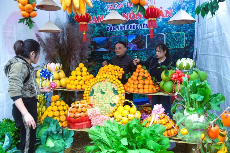 Cac doi trinh bay nghe thuat sap dat cam, quyt, buoi tai Ngay hoi. Anh: Truong Son