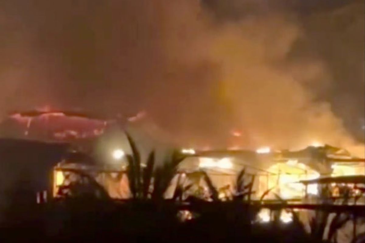 Scene of a nightclub fire in Goa, India, in the early morning of December 7. Photo: Herald Goa