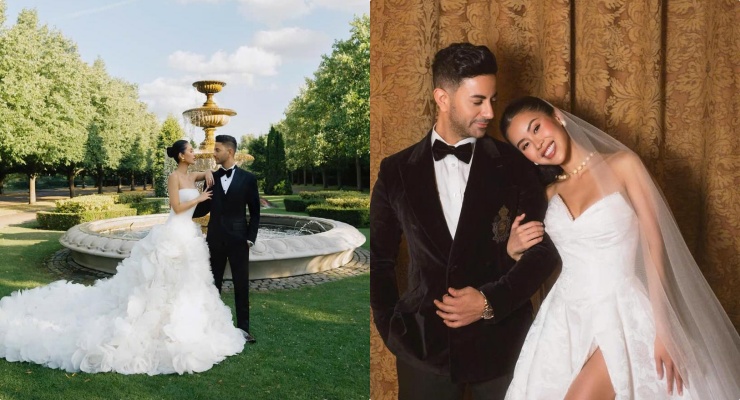 Billionaire Johnathan Hanh Nguyen's daughter and her husband. Photo: Alec