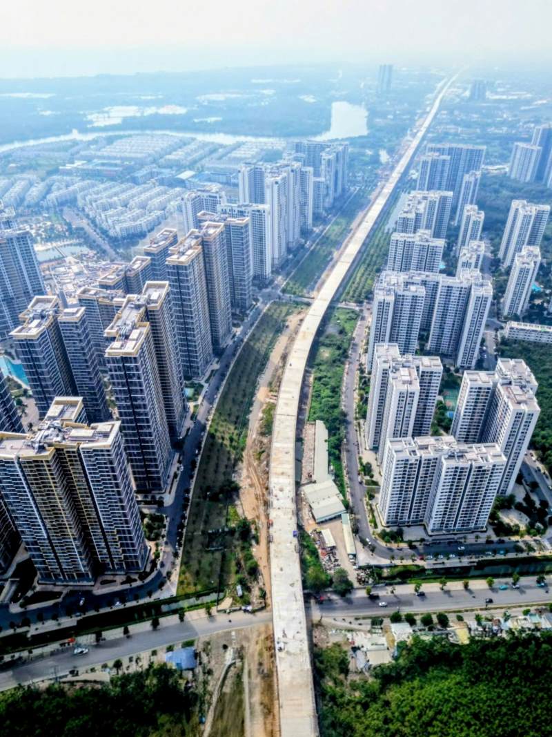 Vanh dai 3 di qua dai do thi Vinhomes Grand Park da noi lien. Ảnh: Anh Tu