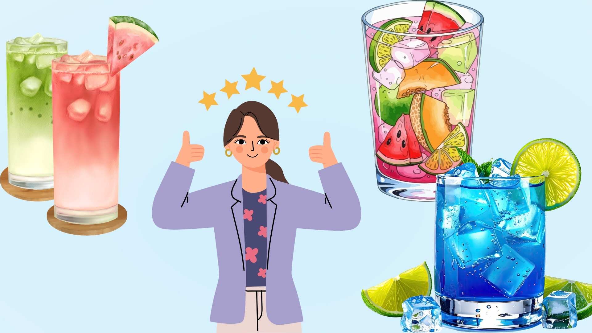 5 types of drinks that help the body cool down and reduce heat effectively. Graphics: Minh Vu