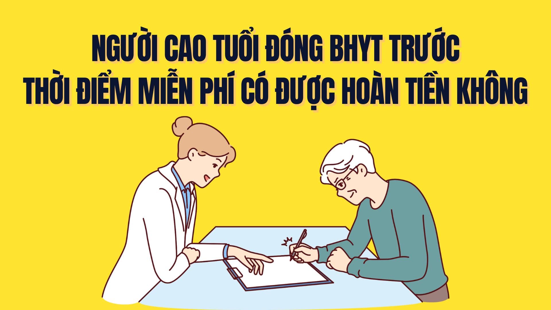 Will the elderly who pay health insurance before the free time get a refund? Graphics: Tra My