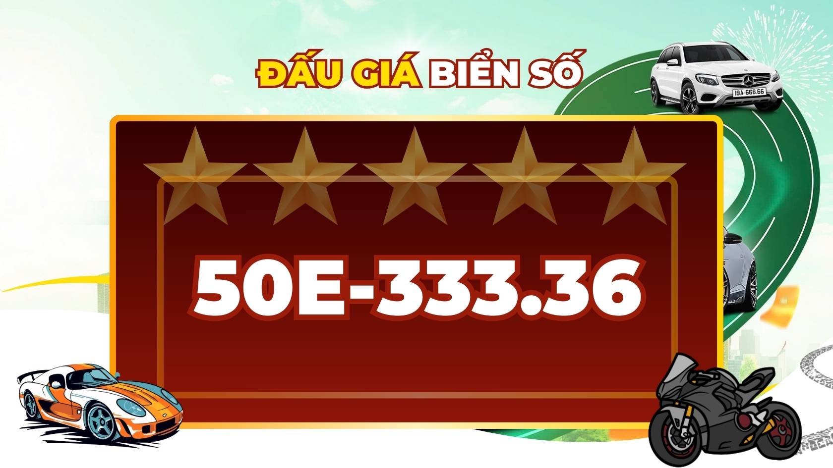 호치민시의 매우 아름다운 재물 번호판이 12월 8일 경매에 나옵니다