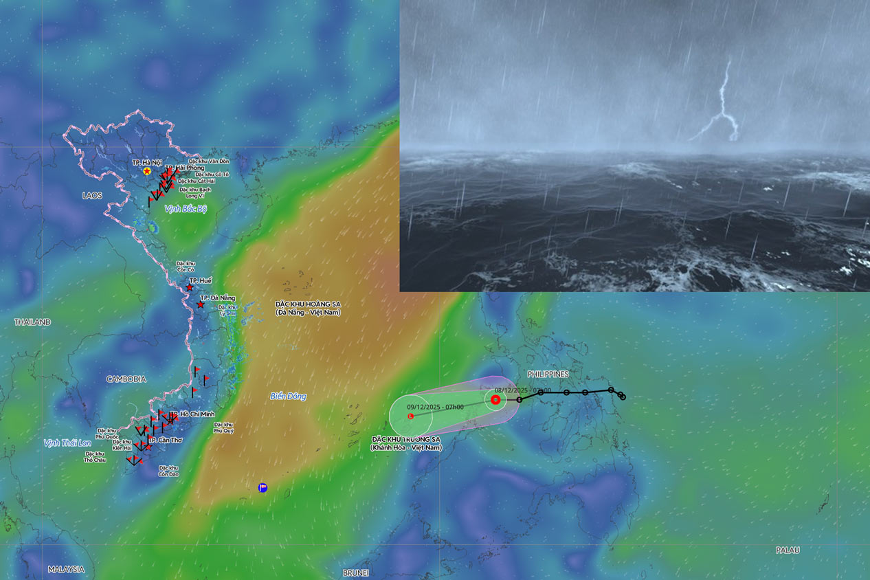 Forecast of the path of the tropical depression in the next 24 hours and affected areas