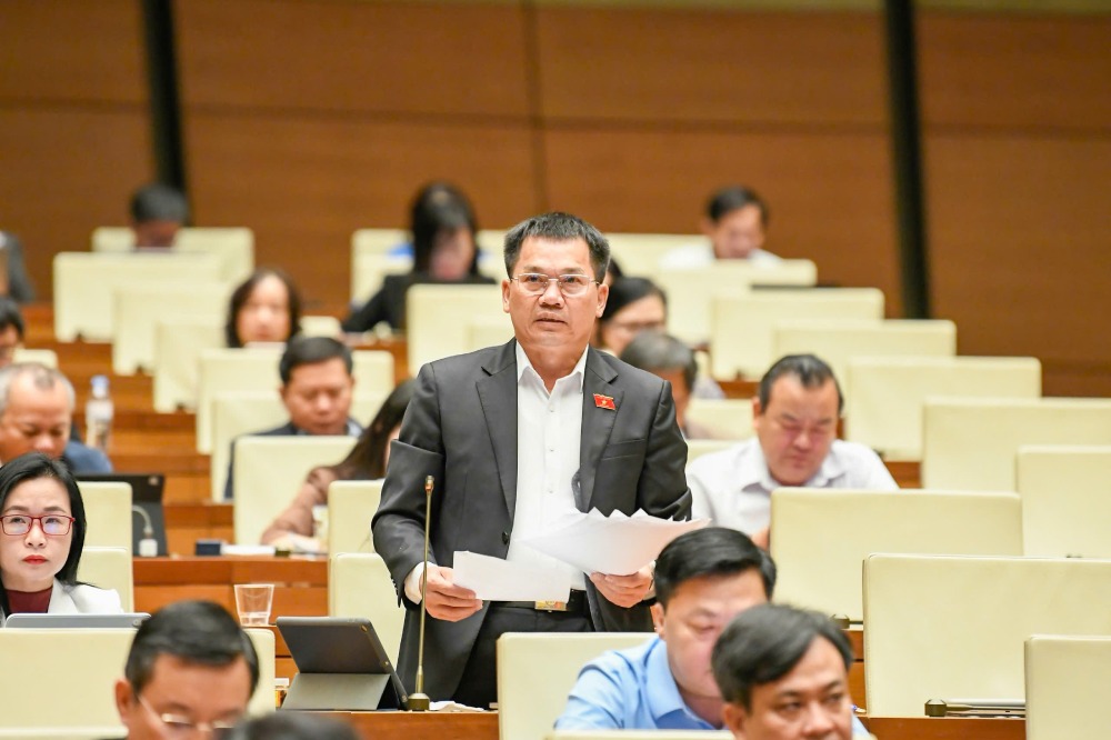 Đại biểu Dương Khắc Mai phát biểu. Ảnh: Phạm Đông