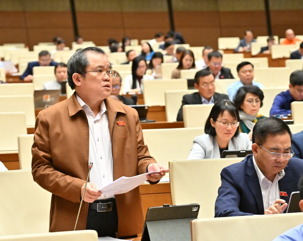 응우옌 땀 훙 국회의원은 토지 감정 평가를 독립적으로 조직하기 위해 토지 기금을 엄격하게 통제할 것을 제안했습니다. 사진: 팜 동