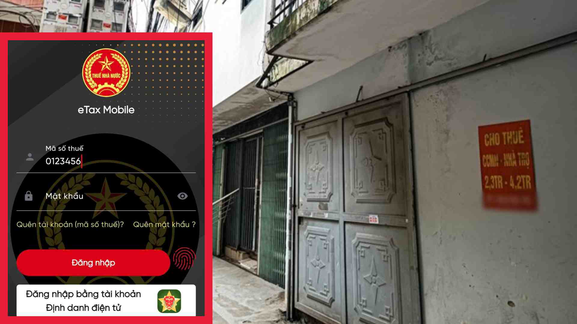 Declare taxes to real estate rental business households on eTax mobile. Photo: Thu Giang