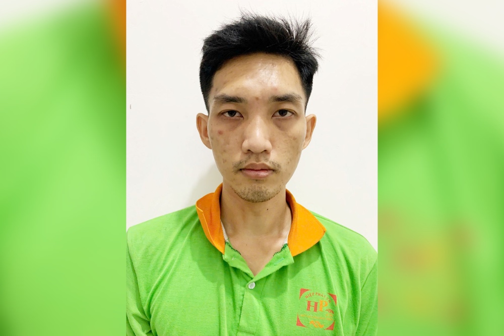 Doi tuong Nguyen Quoc Thinh tai thoi diem dau thu. Anh: Vu Tien.