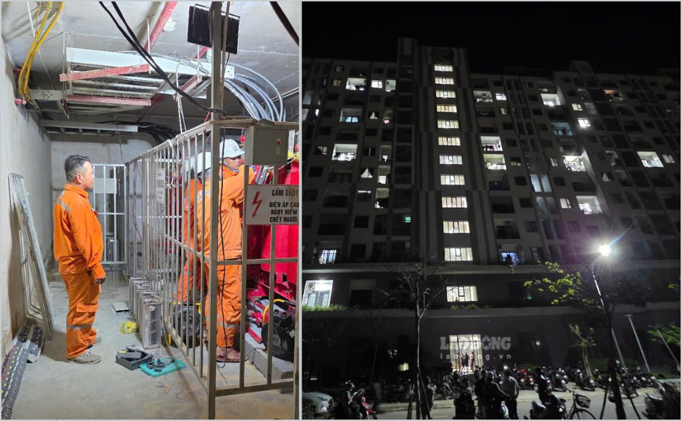 Hệ thống điện được khôi phục vào đêm 7.12. Ảnh: Hoài Phương