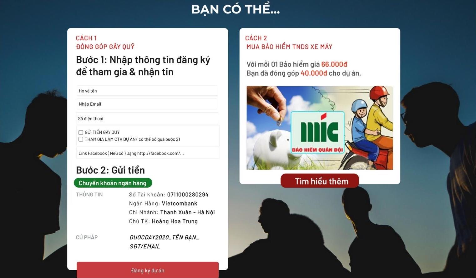 Anh: Chup website du an Suc manh 2000