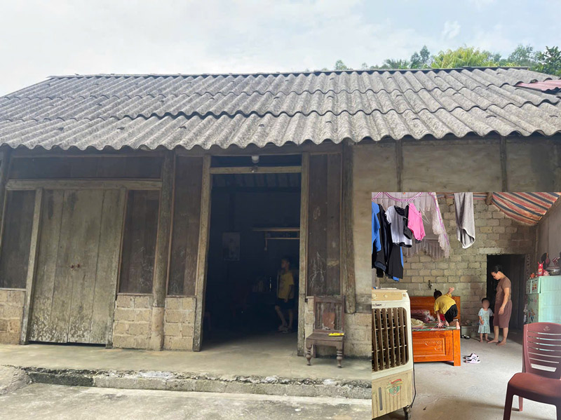 Căn nhà nhỏ này là nơi gia đình 5 người cùng trú ngụ. Ảnh: Đỗ Ánh