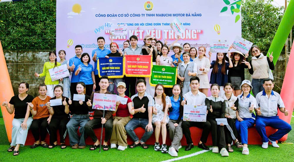 The Trade Union of Mabuchi Motor Company Limited organized the "Connecting Love" festival, competing to welcome the Da Nang City Trade Union Congress. Photo: Da Nang Trade Union.