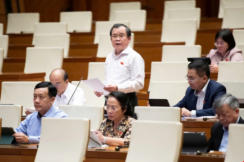 National Assembly delegate Nguyen Tam Hung proposed reviewing the technical standards of Gia Binh airport according to the 5-year cycle. Photo: Quochoi.vn