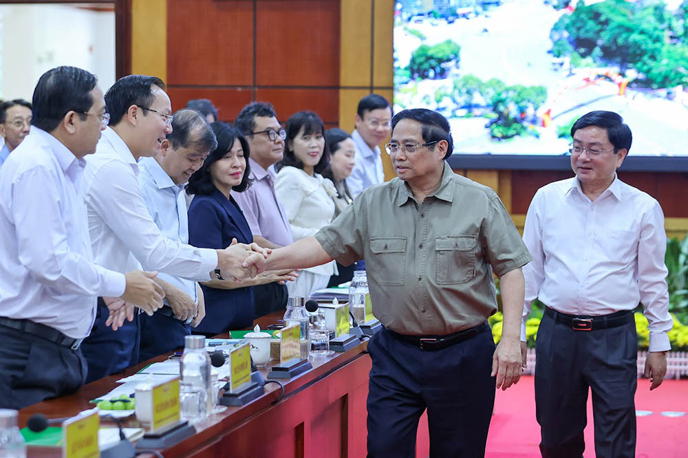 Thủ tướng Phạm Minh Chính làm việc với tỉnh Tây Ninh. Ảnh: VGP