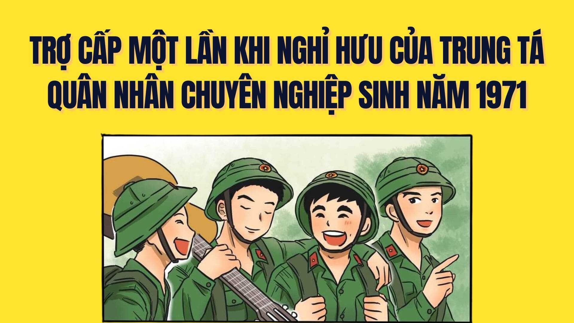 Subsidy level for professional military lieutenant colonel born in 1971 upon retirement. Graphics: Tra My