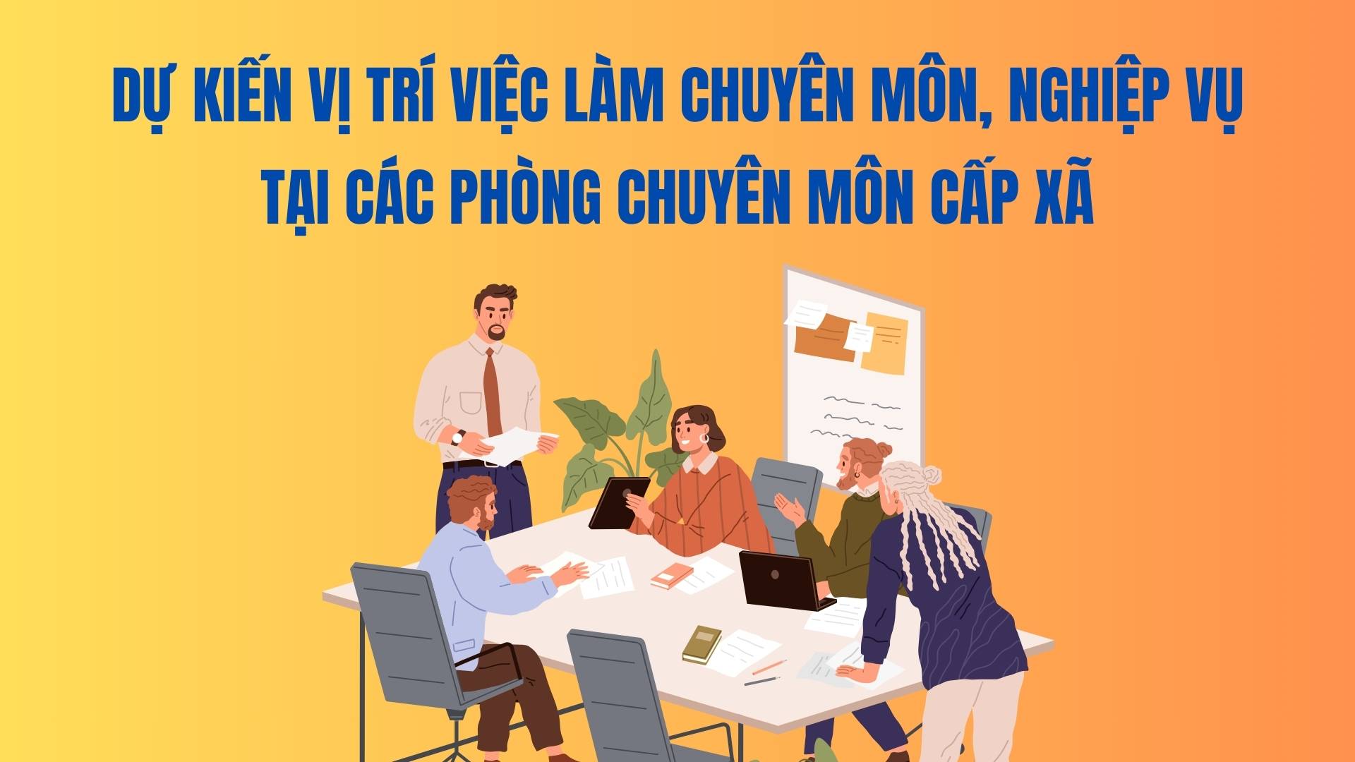 Expected professional and technical job positions at commune-level specialized departments