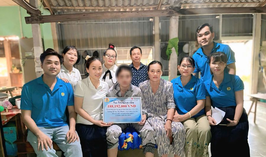 CDCS de Yazaki EDS Vietnam Co. Ltd. entrega apoyo y mas motivacion para que las trabajadoras superen la adversidad. Foto: CDCS proporcionada