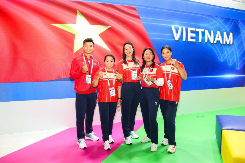 Doan the thao Viet Nam tu tin tranh tai SEA Games 33.Anh: Bui Luong