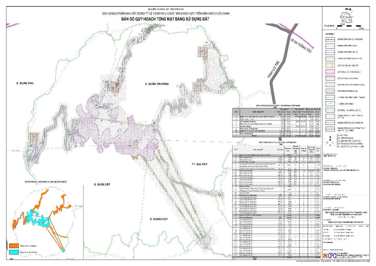Ban do quy hoach tong mat bang su dung dat. Anh: So XD
