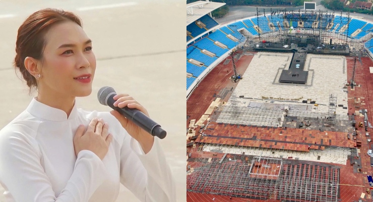 The scale of My Tam's live show. Photo: Provided by the artist.