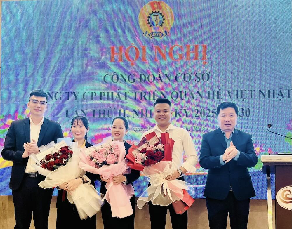 El Sindicato de Base de la Compañia Anonima de Desarrollo de Relaciones Vietnam-Japon organiza la Conferencia para el mandato 2025 - 2030. Foto: Sindicato de Quang Tri