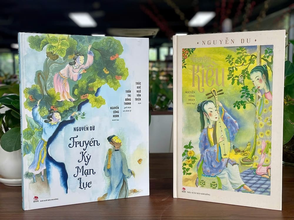 "Truyen Kieu" and "Truyen Ky Van Luc" painted by artist Nguyen Hoan. Photo: Publishing House