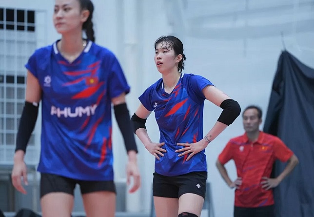 The Vietnam women's volleyball team will practice on December 9. Photo: Vietnam Volleyball