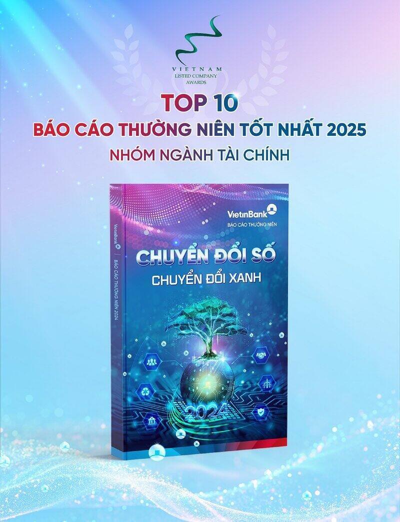Bao cao thuong nien cua VietinBank voi chu de “Chuyen doi so - Chuyen doi xanh”. Ảnh: VietinBank
