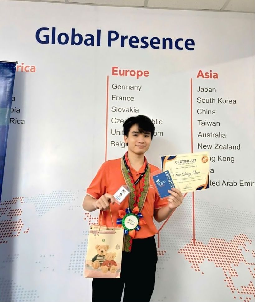 Em Tran Quang Quan - sinh vien khoa K18, chuyen nganh An toan thong tin, Truong Dai hoc FPT. Anh: NVCC