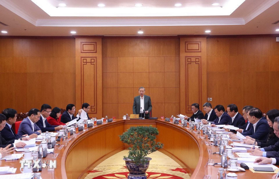 Tong Bi thu To Lam chu tri cuoc hop. Anh: TTXVN